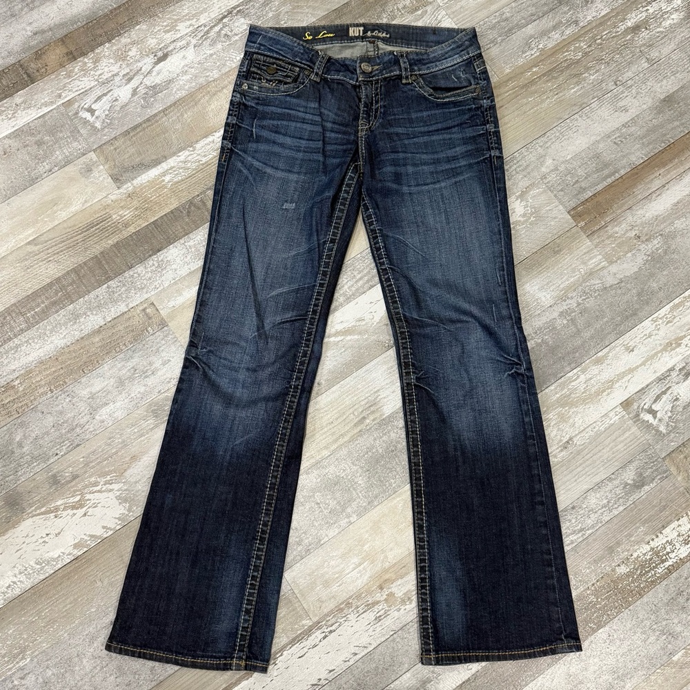 Women’s Factory Distressed So Low Kut From the Kloth Flair Boot Jeans -Size 6